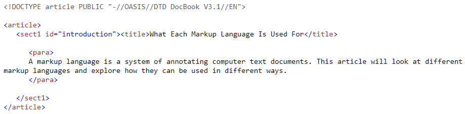 sgml code example