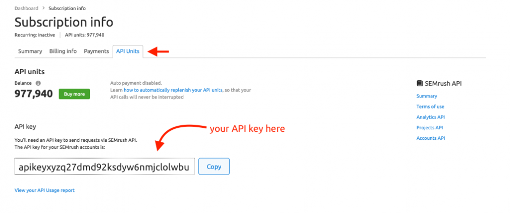 semrush-api-key