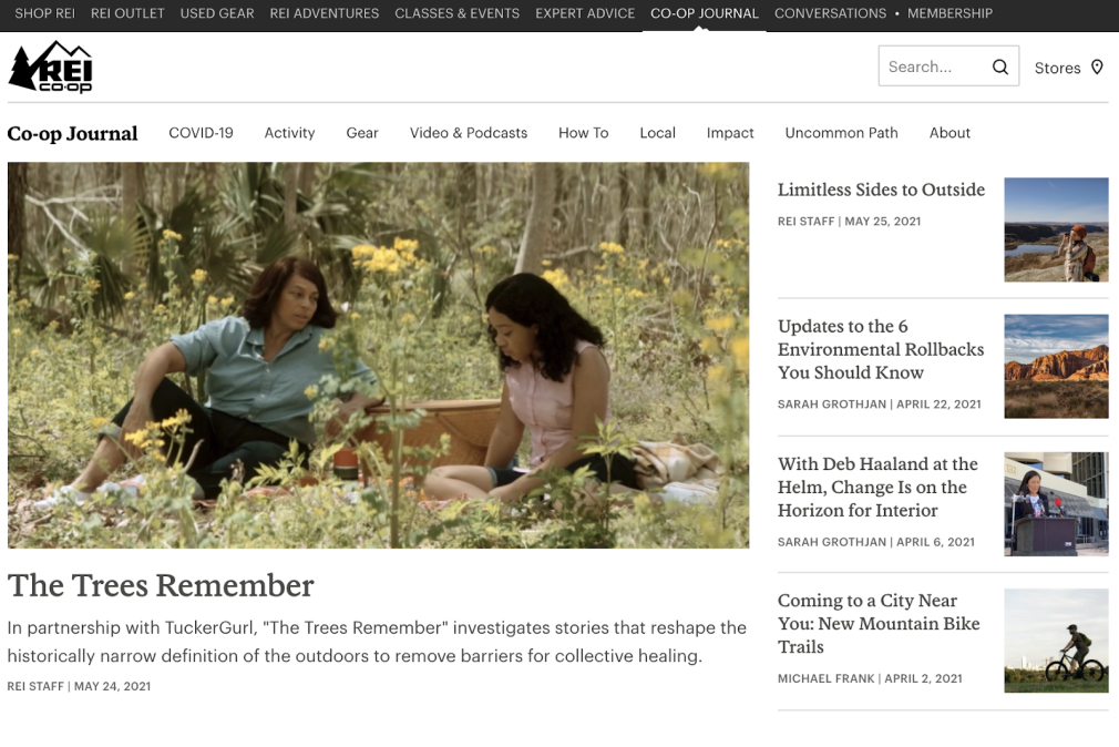 Content marketing examples - REI