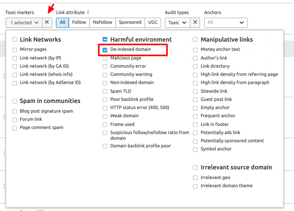 Toxicity markers in the tool data