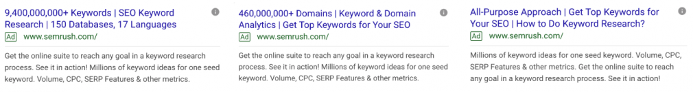 PPC-Kampagne: Variante