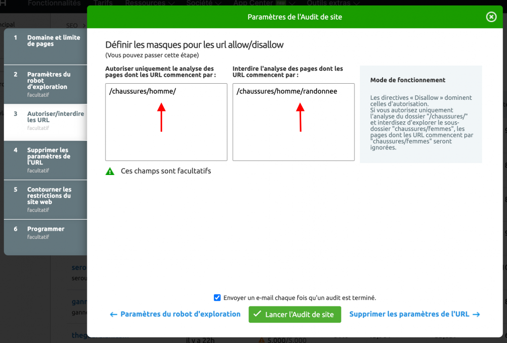 crawl sous-dossier