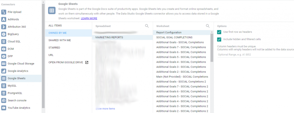 selecting data sources