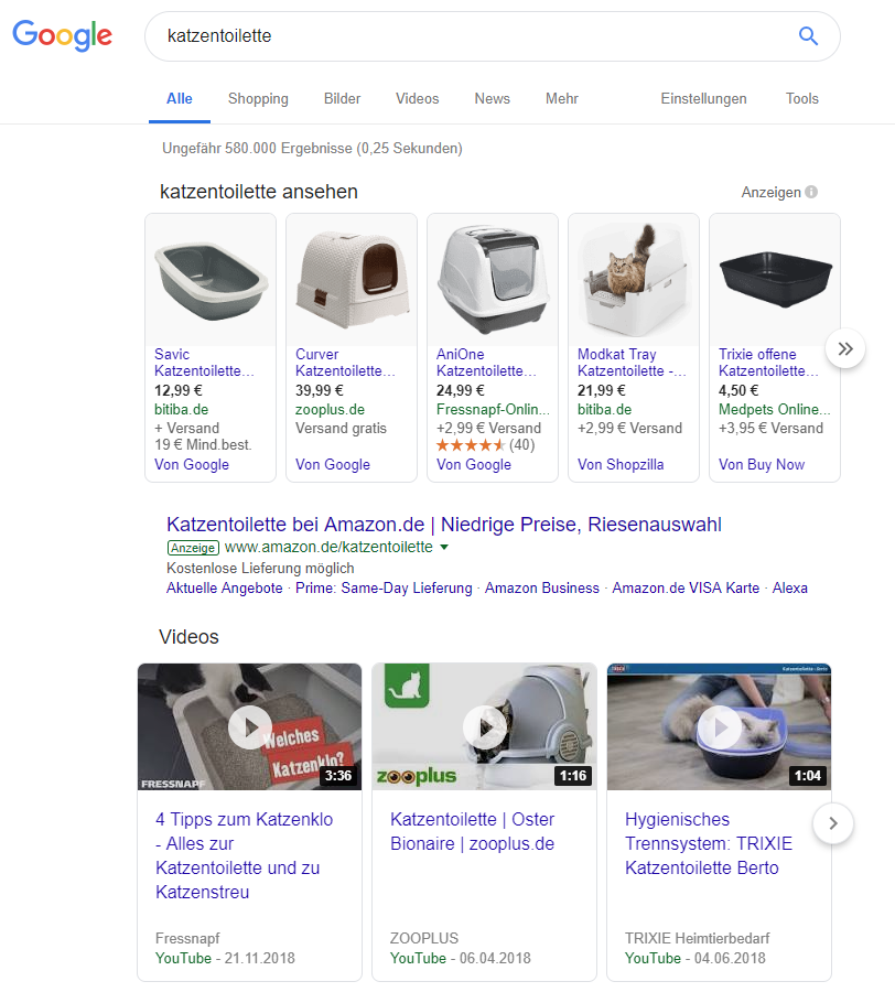 Google-Suchergebnis für 'Katzentoilette'