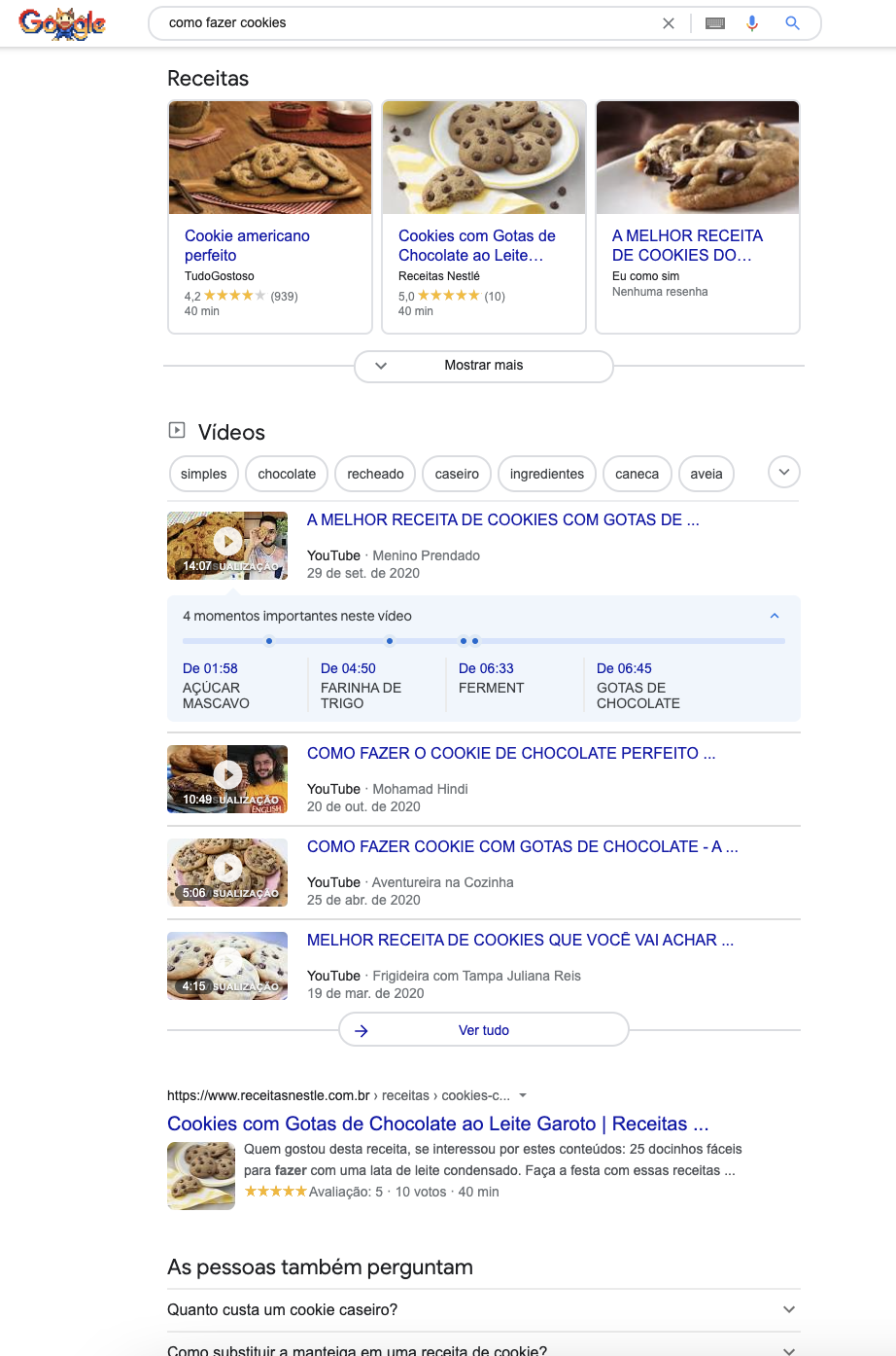 SERP como fazer cookies