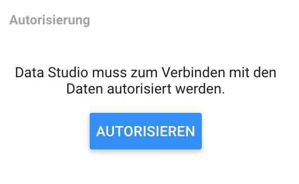Autorisierung von Semrush in Google Data Studio