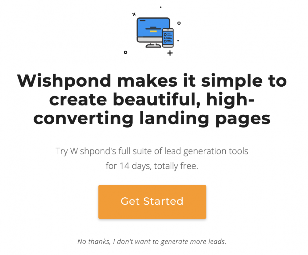 Wishpond CTA button example