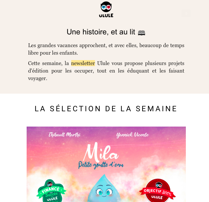newsletter Ulule