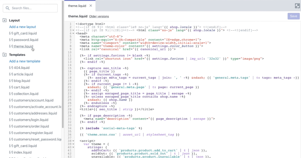 shopify sitemap