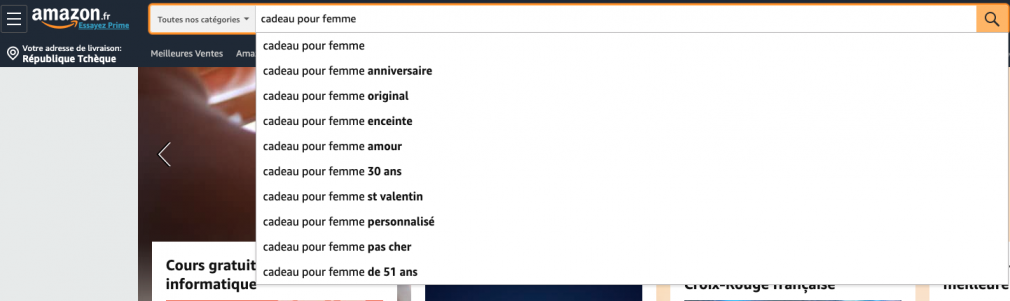 Amazon autocomplete