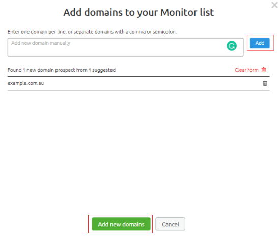 add new domains