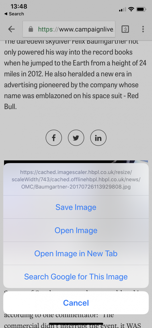 Chrome Right Click option for reverse image search