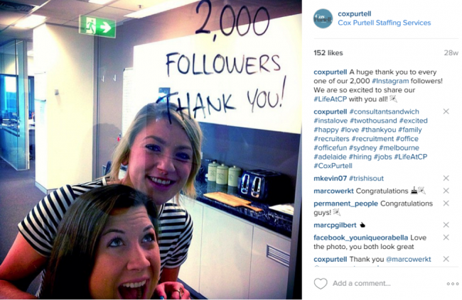 Thank Fans on Instagram