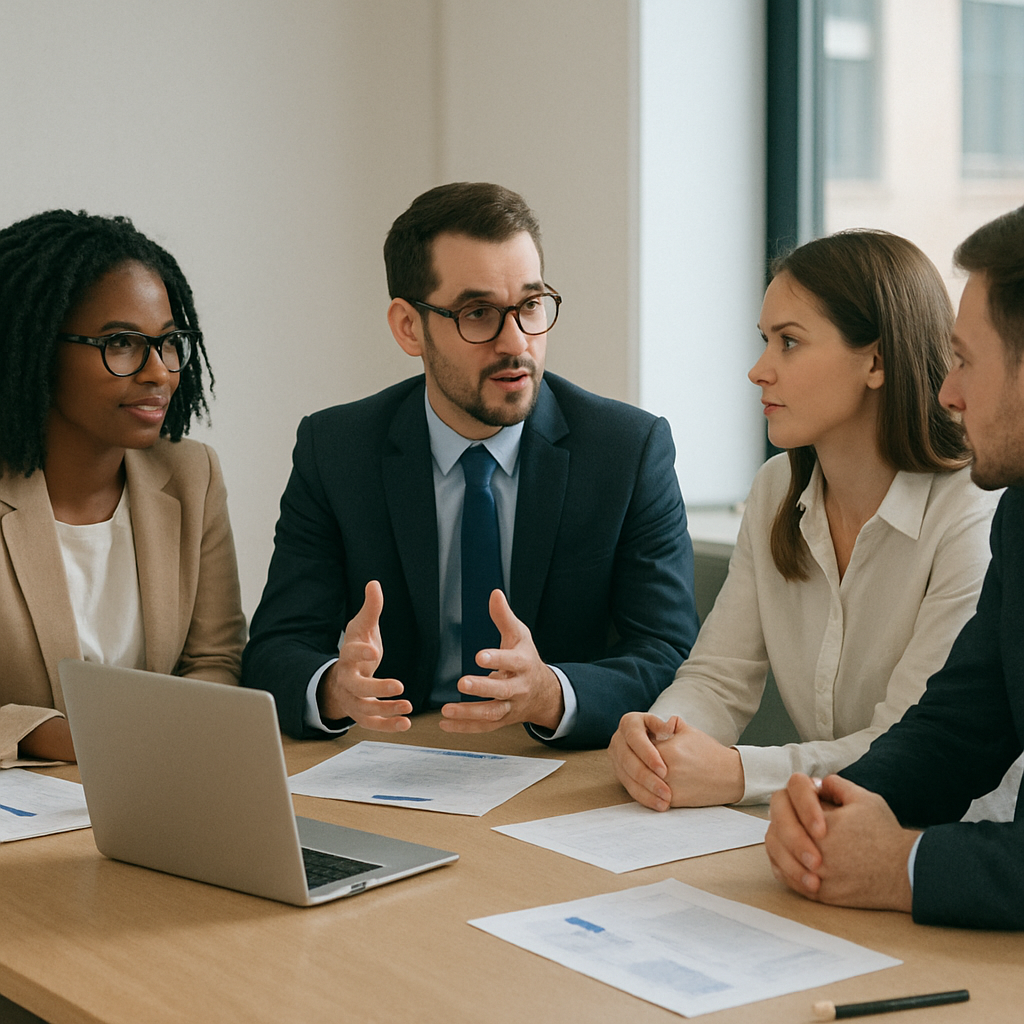 Professional team meeting