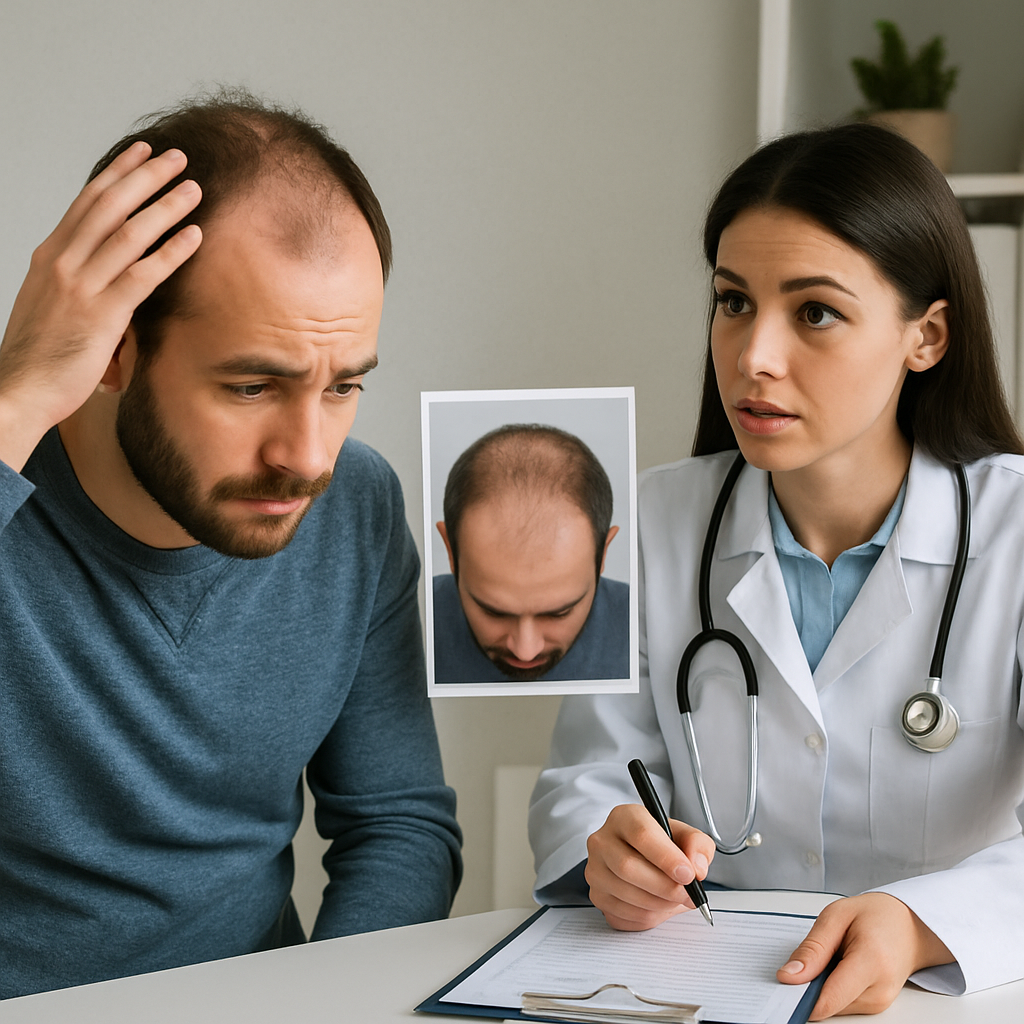 Aesthetic consultation for hair transplant