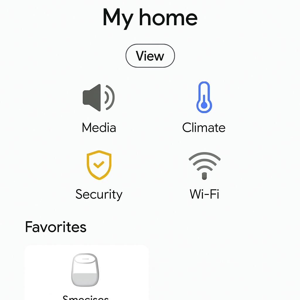 Google Home app interface