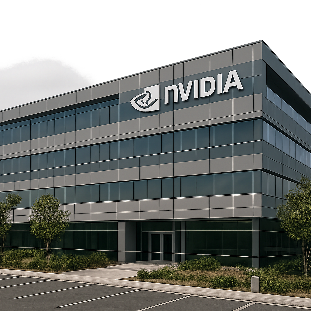 Nvidia office building with company logo