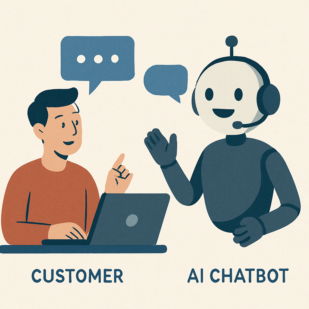 AI Chatbot Interacting with a Customer