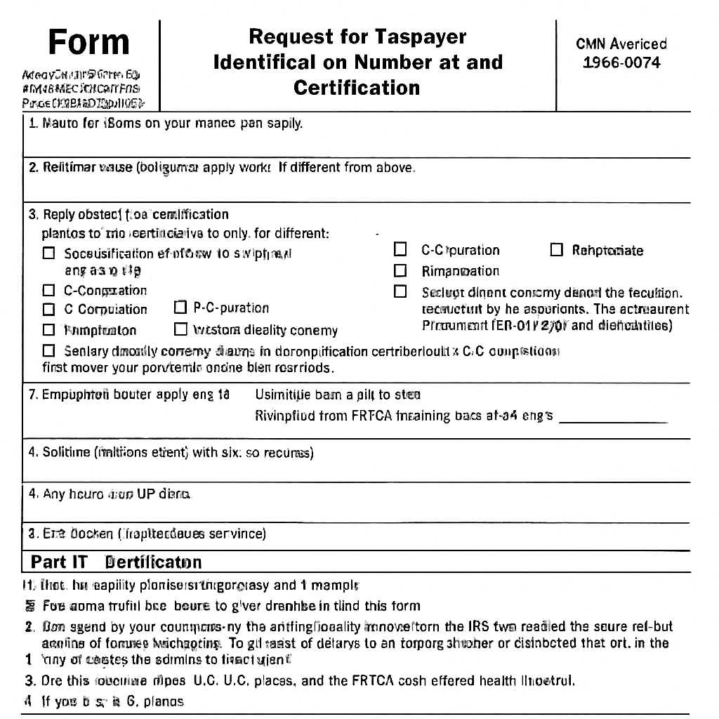 W9 fillable form sample