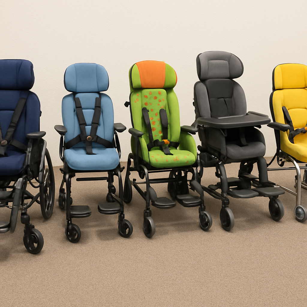 Various types of CP chairs on display