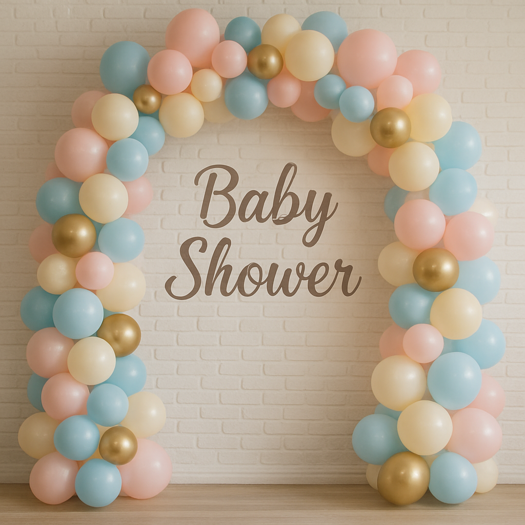 Ballonboog bij babyshower