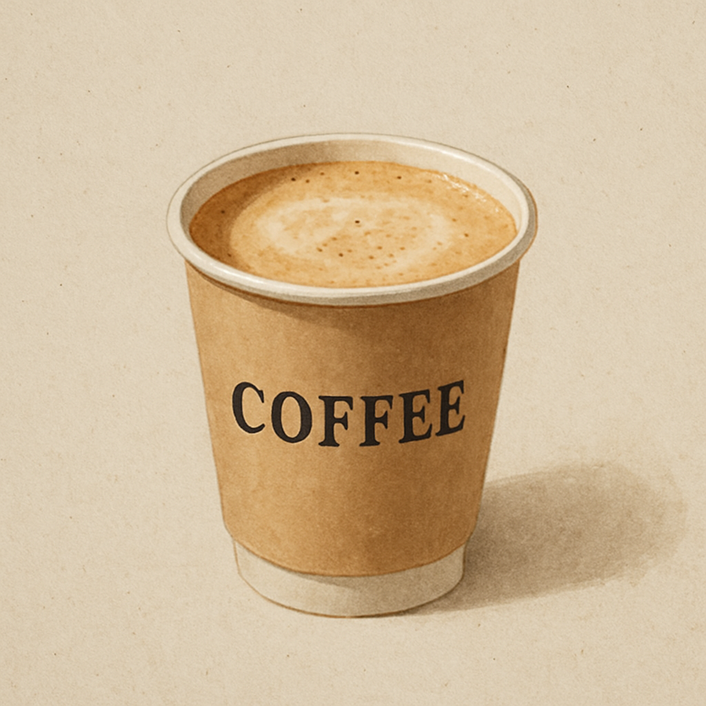 Paper coffee cup composition