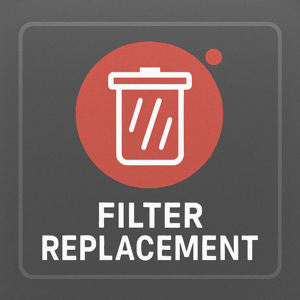 Filter replacement indicator light