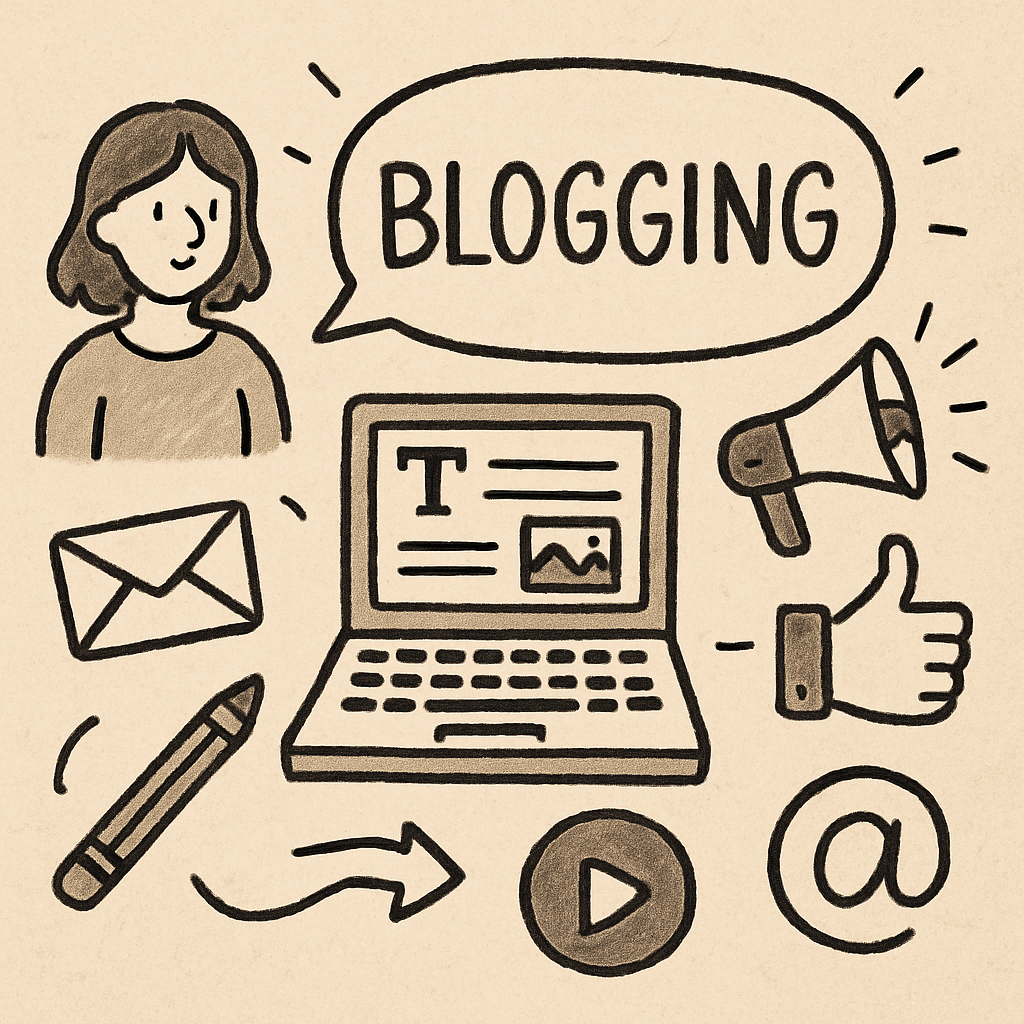 concept photo of blogging