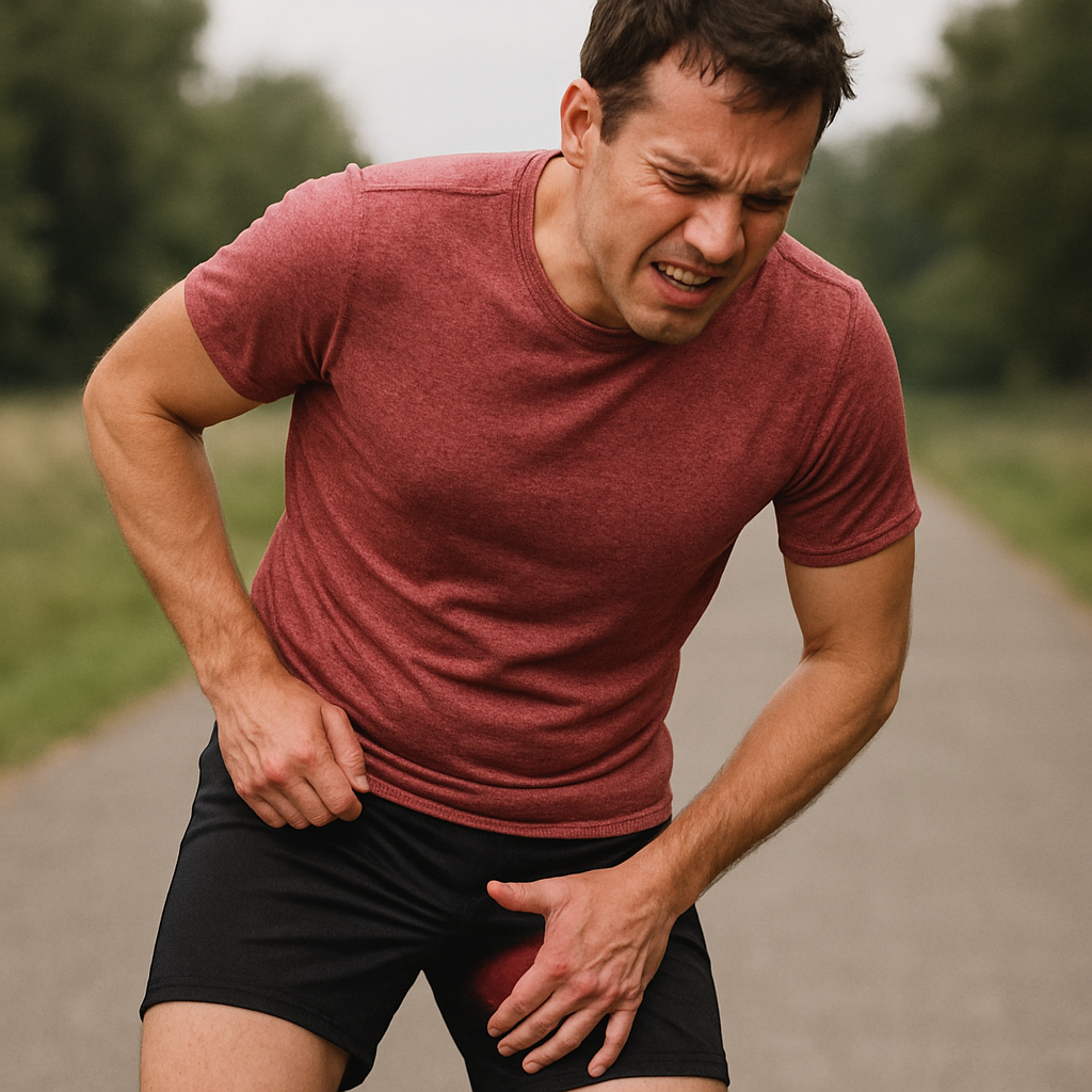 athlete experiencing chafing