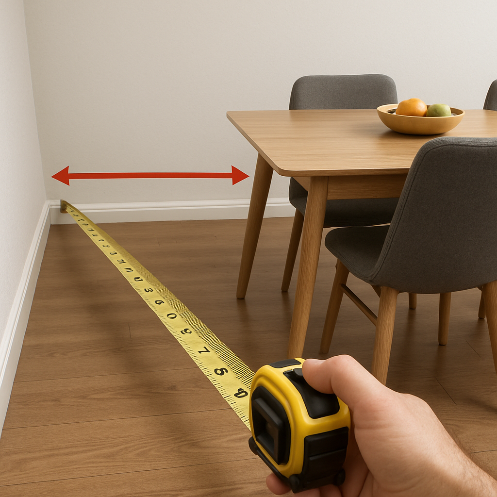 Measuring dining space