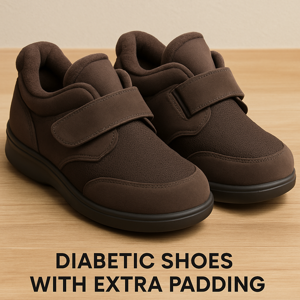 Diabetic shoes with extra padding