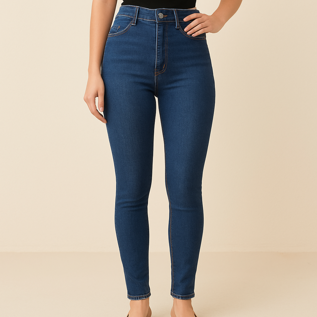 high-waisted tummy control jeans