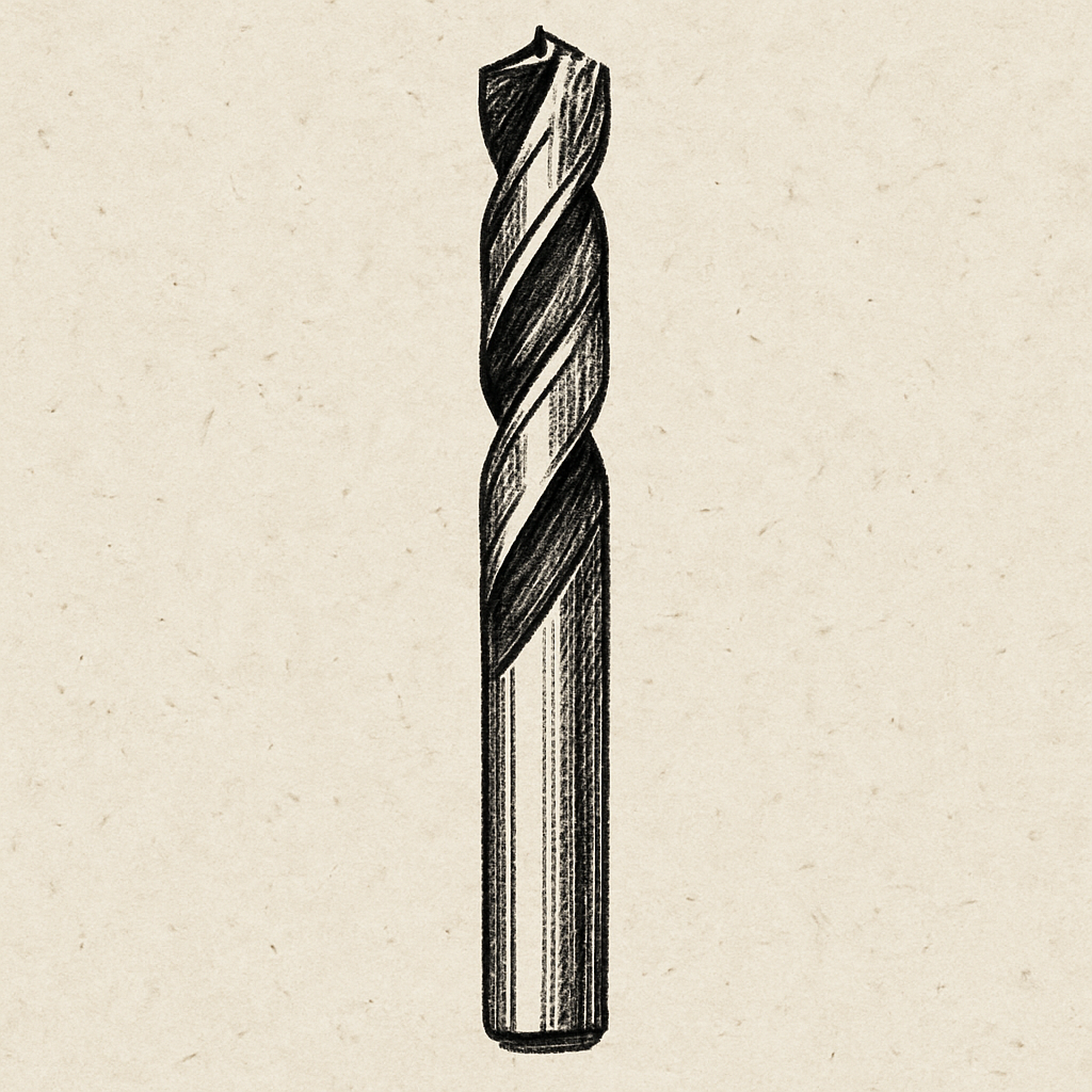 Twist diamond drill bit illustration