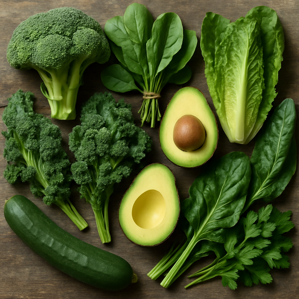 Image of assorted chlorophyll-rich vegetables