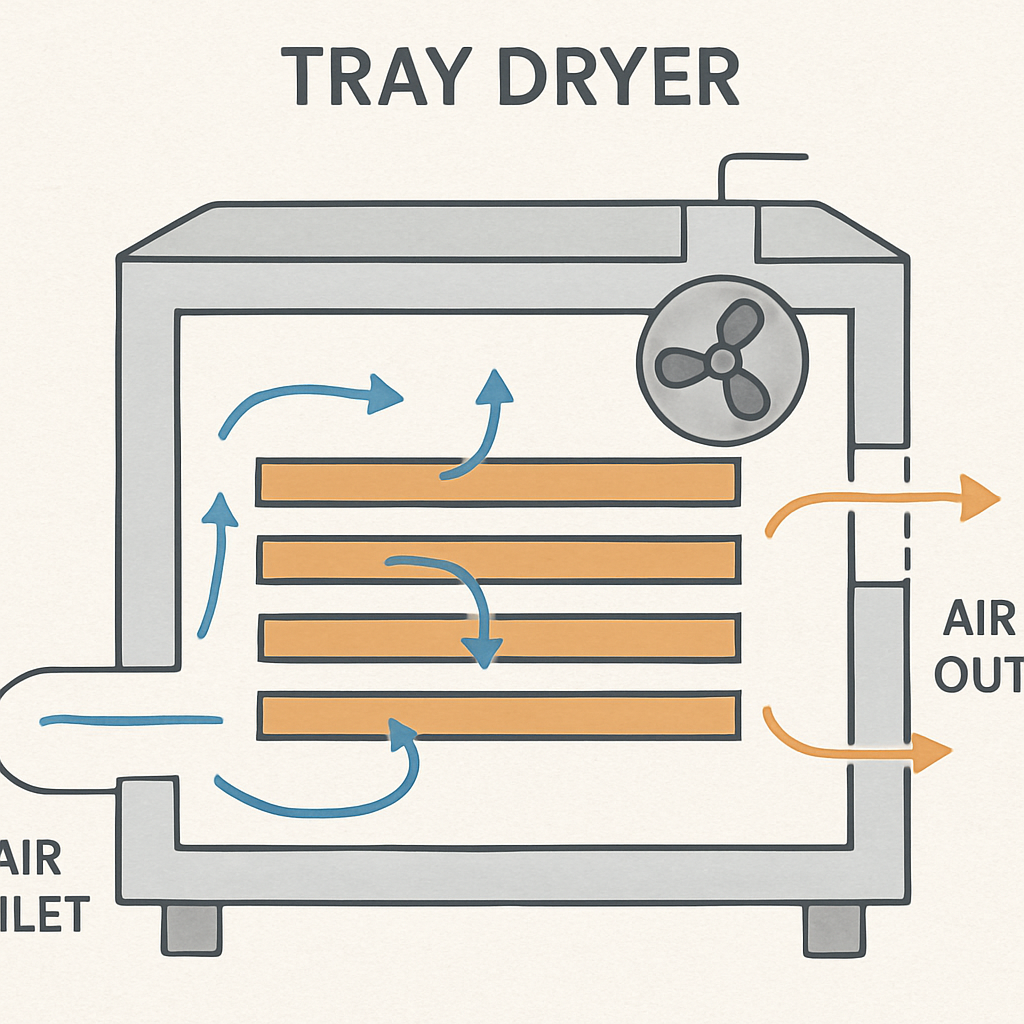 Tray dryer illustration