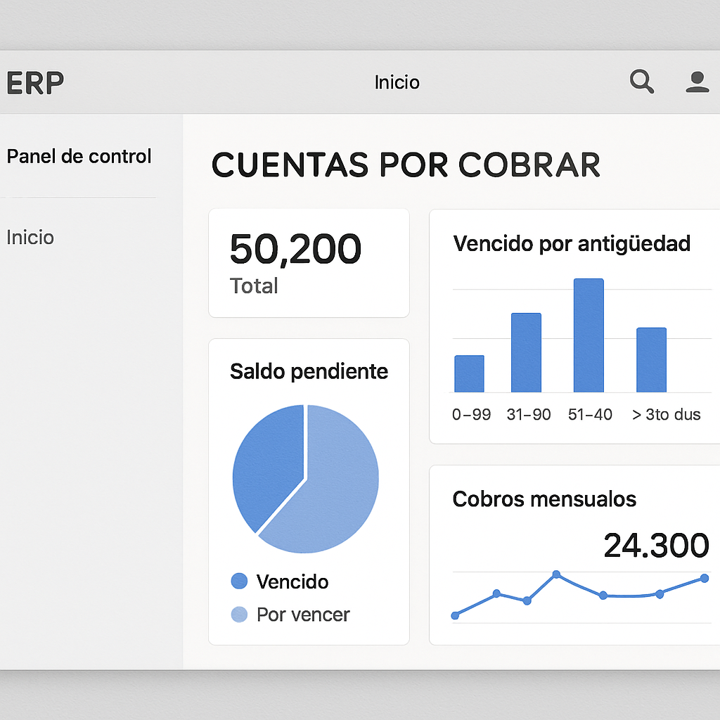 ERP para gestión de cuentas por cobrar en empresas