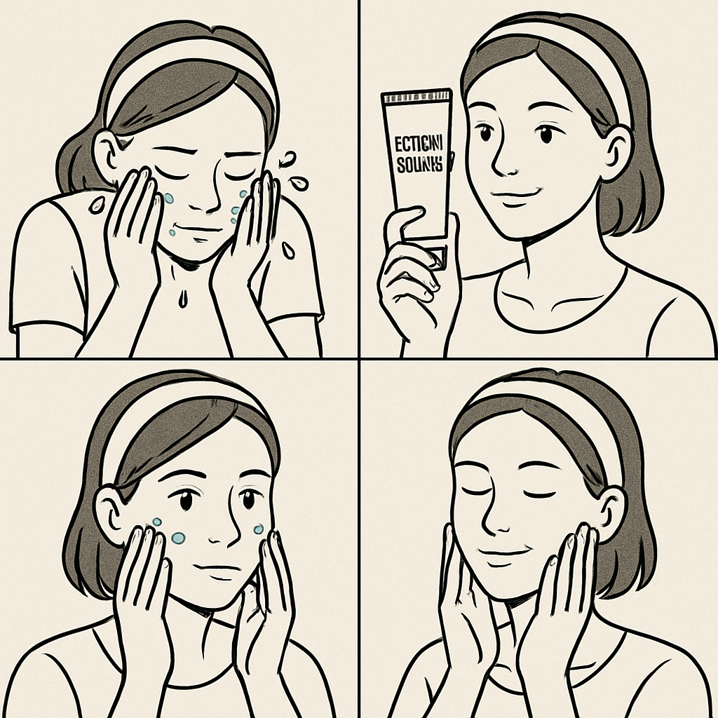 Skincare routine with estriol cream