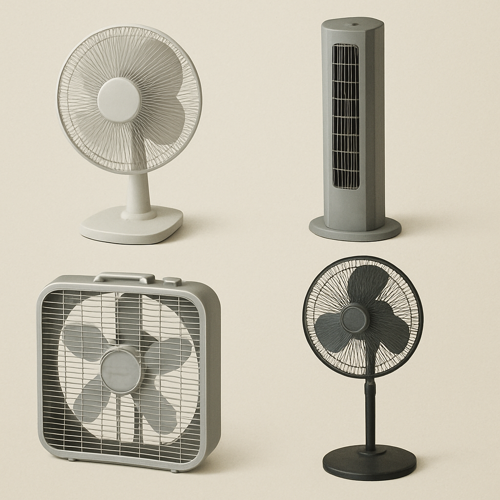 Assorted fan models