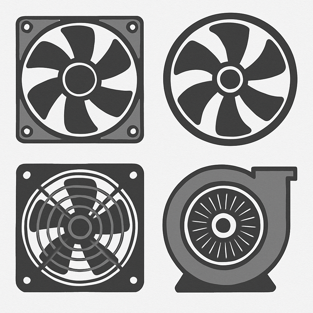 Different types of cooling fans