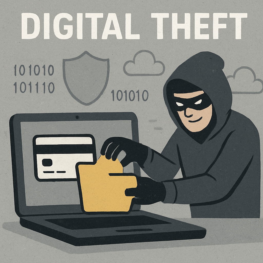Digital theft illustration