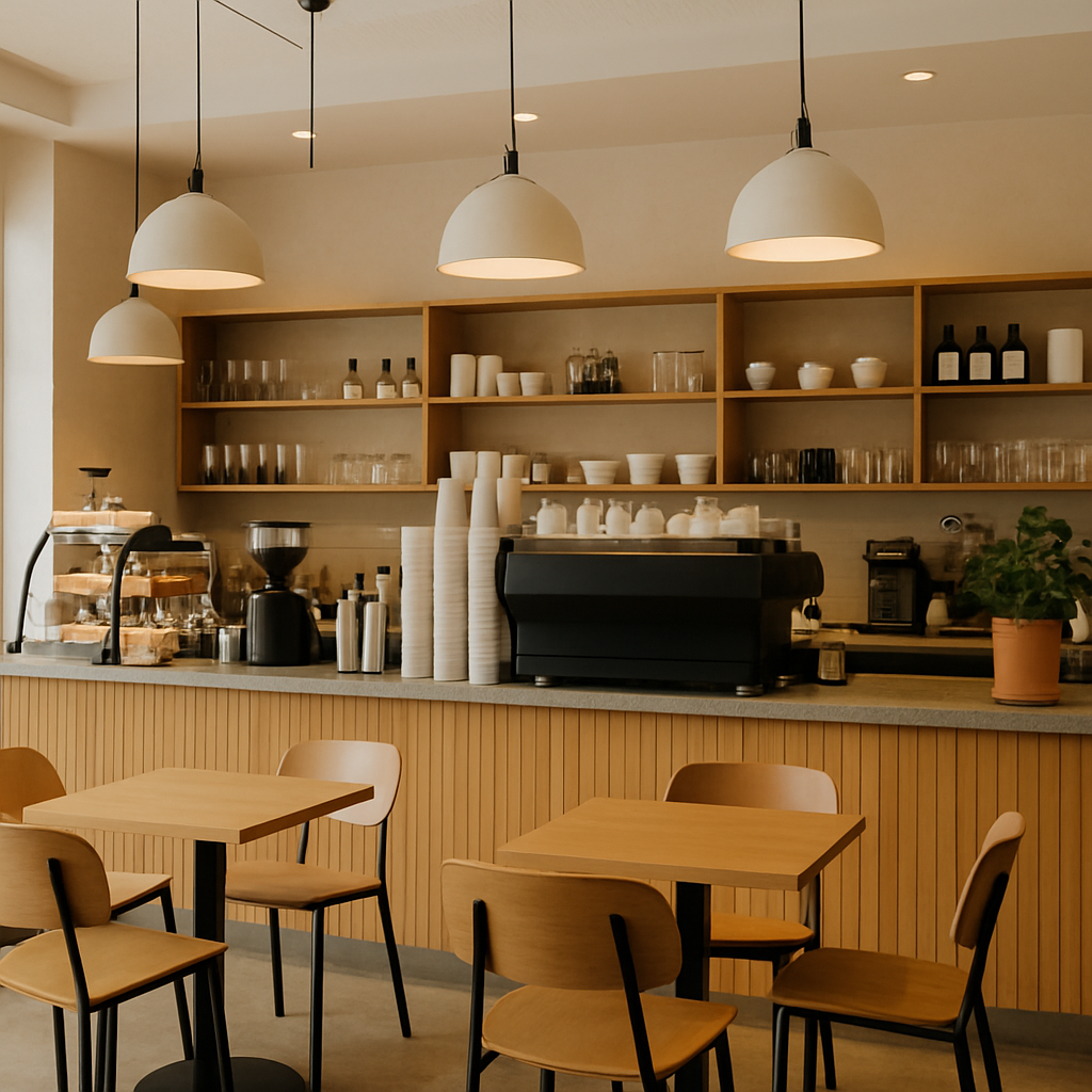 Modern coffee shop interior