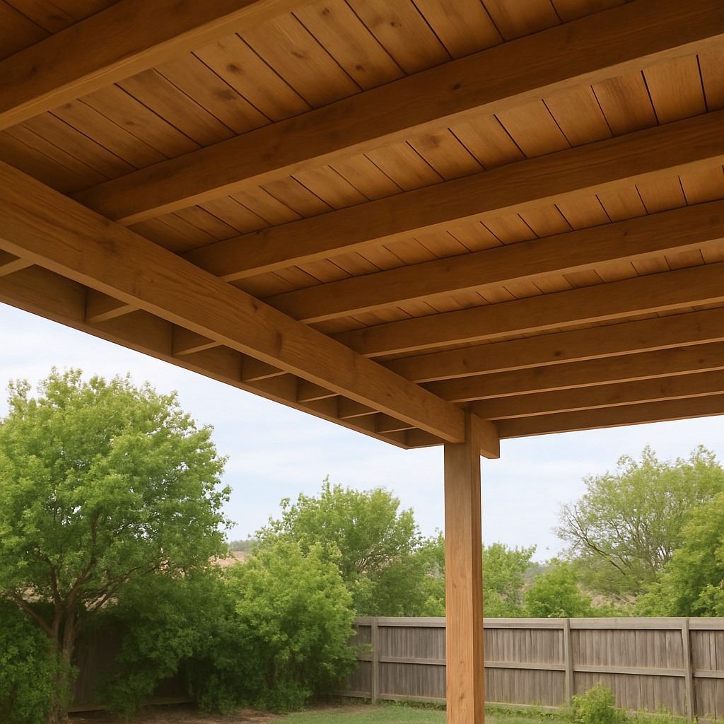 wood patio roof
