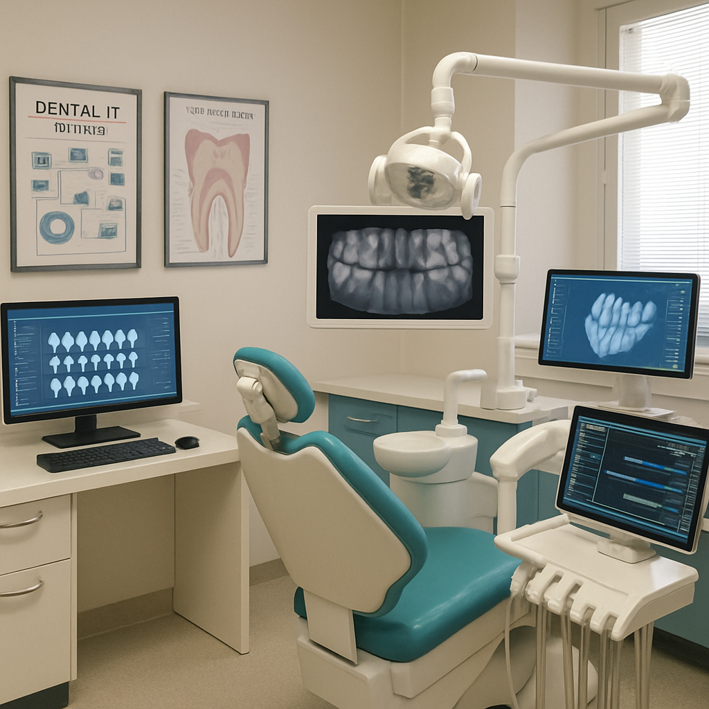 A dental office with advanced IT systems