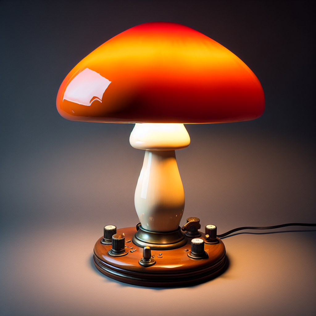 orange mushroom lamp