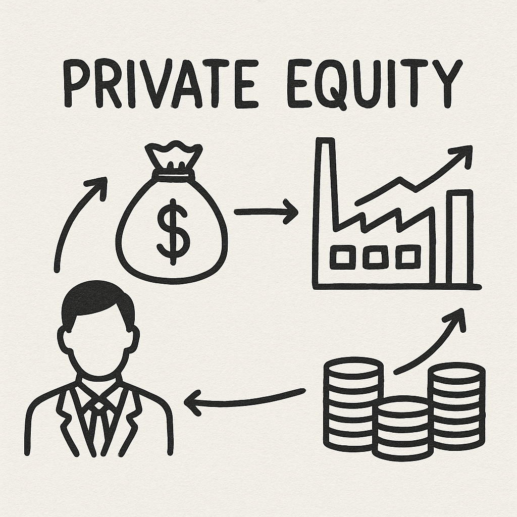 Private equity concept illustration