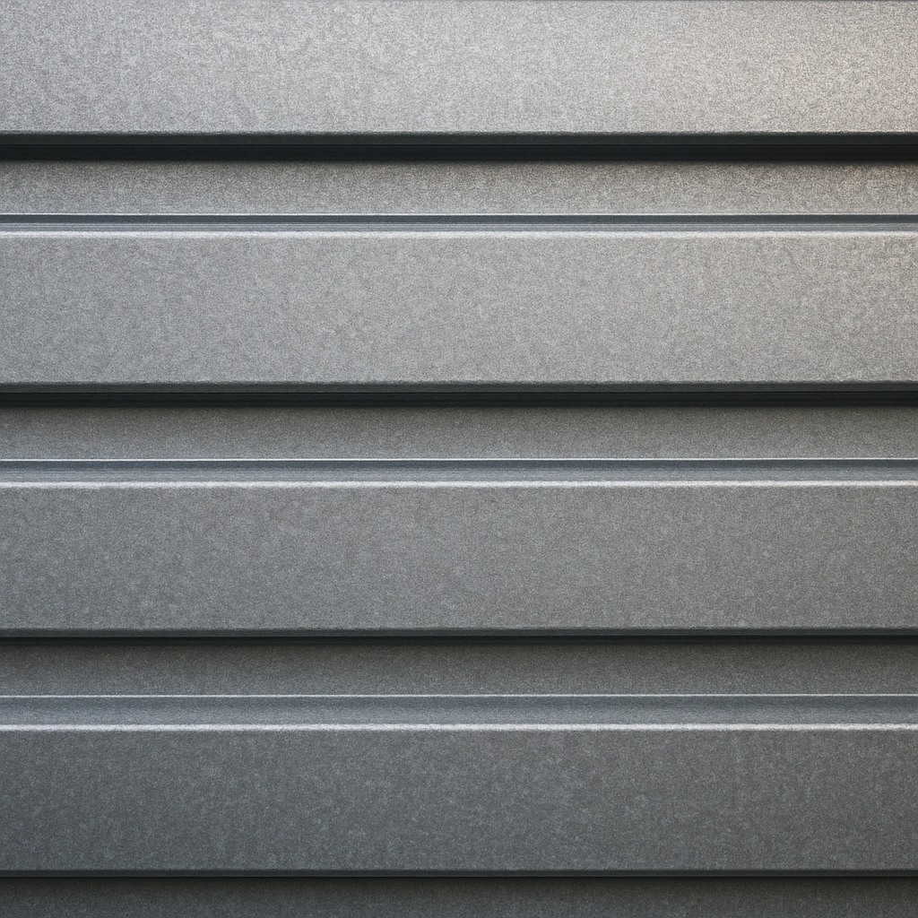 Steel siding close-up