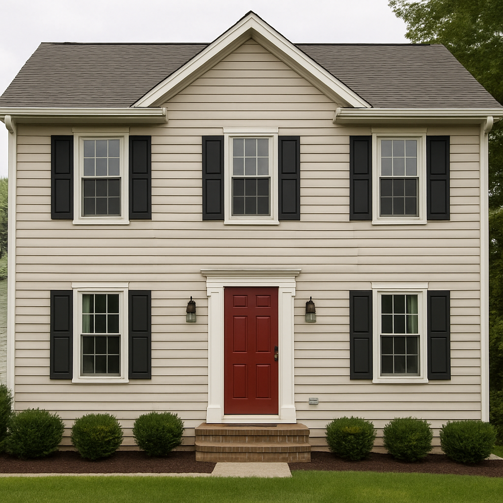 Vinyl siding on a traditional home
