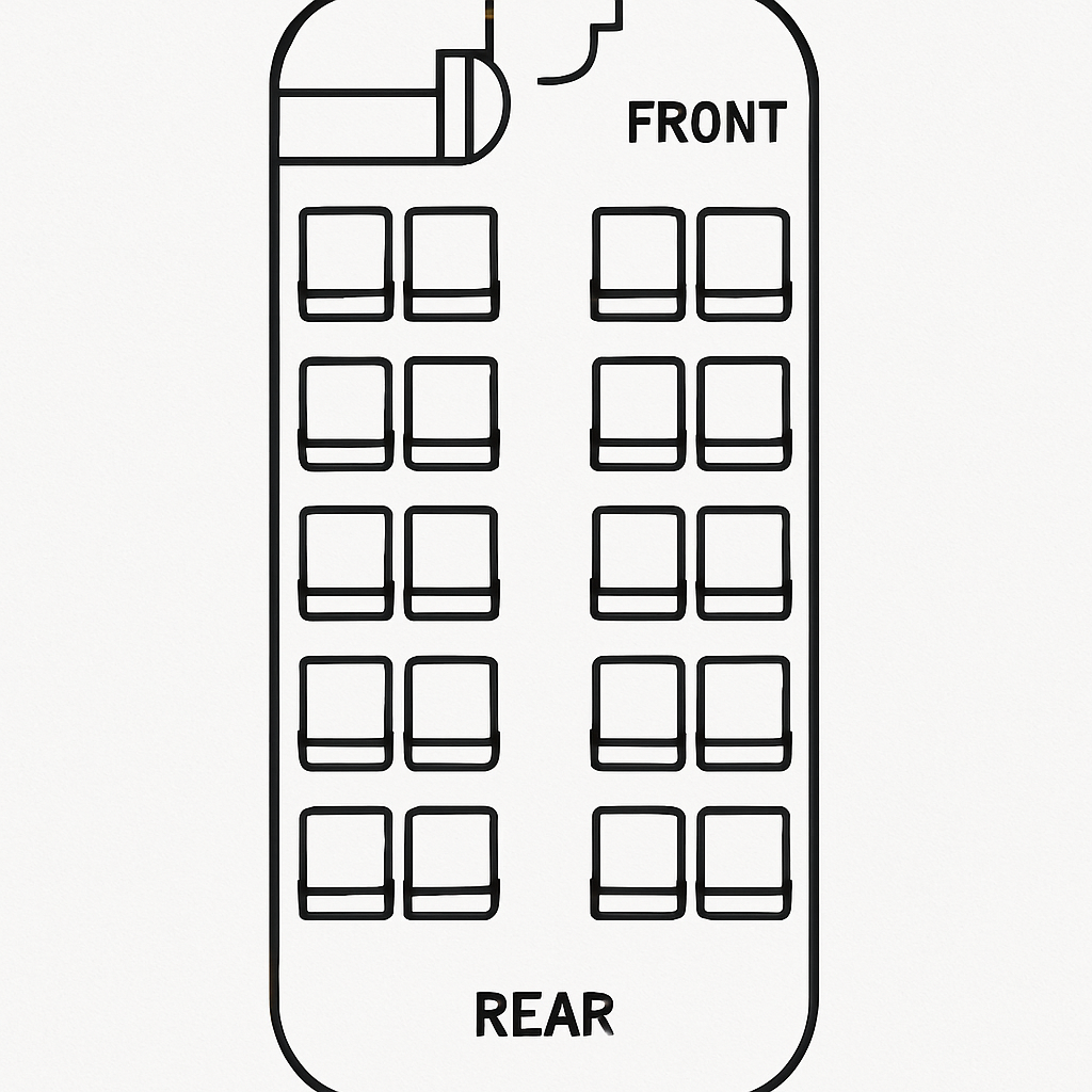Bus seating layout diagram
