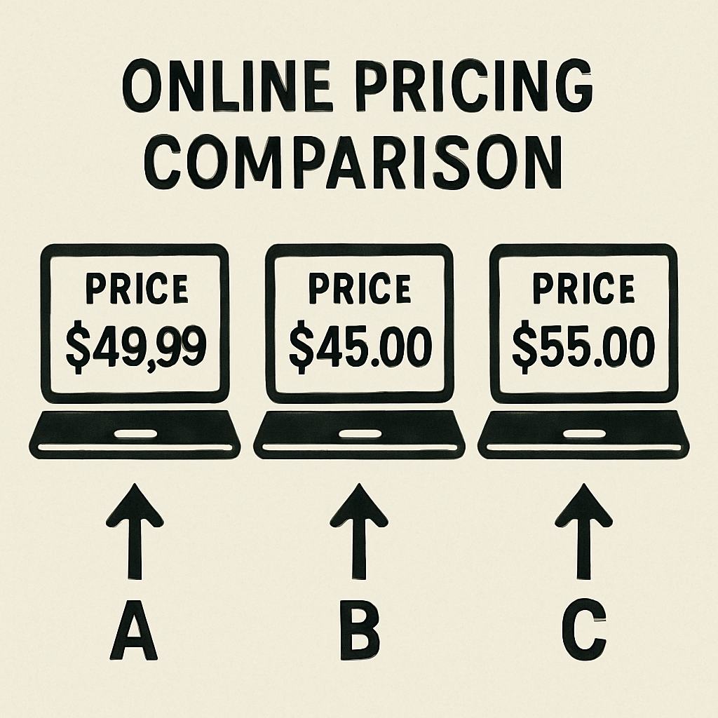 Online pricing comparison