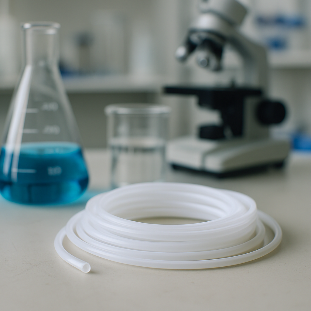PTFE tubing in a laboratory setting